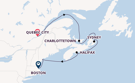 New England from Quebec City, Quebec, Canada with the Zuiderdam