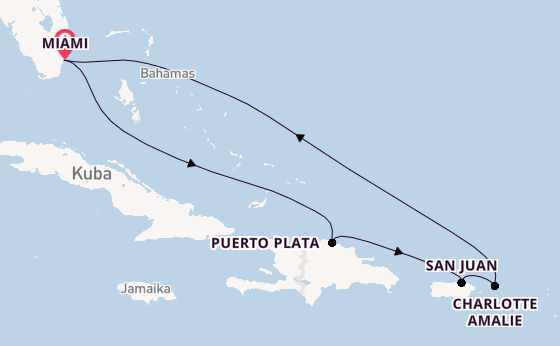Karibik ab Miami auf der Allure of the Seas