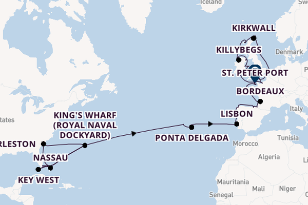 Transatlantic & Repositioning from Miami, Florida with the Vista