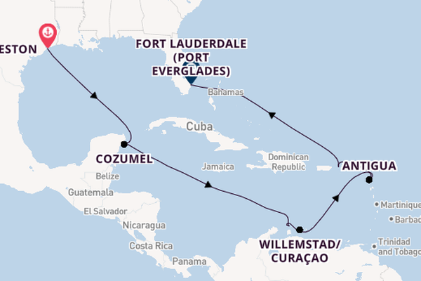 Caribbean from Galveston, Texas, USA with the Majestic Princess