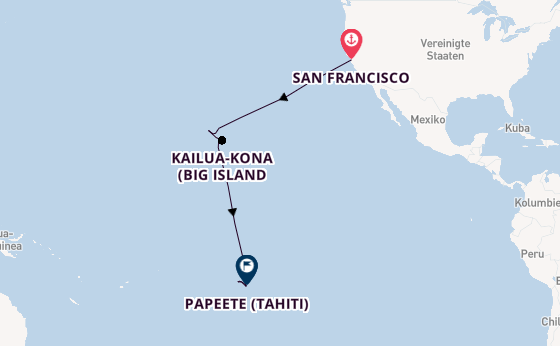 Polynesien ab San Francisco, USA auf der Azamara Quest