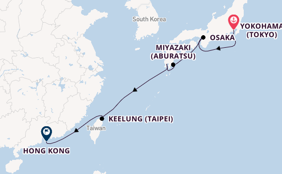 Japan from Yokohama (Tokyo), Japan with the Spectrum of the Seas