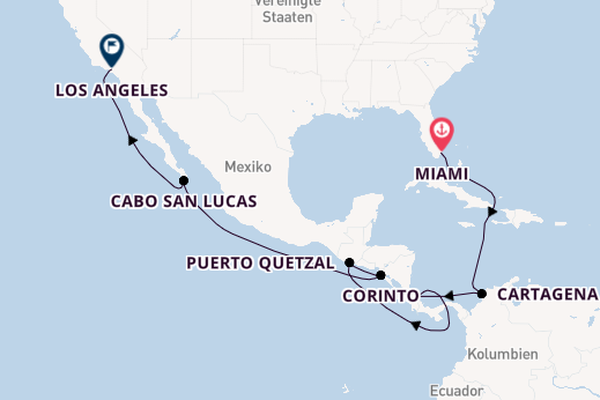 Mittelamerika ab Miami auf der Aurelia
