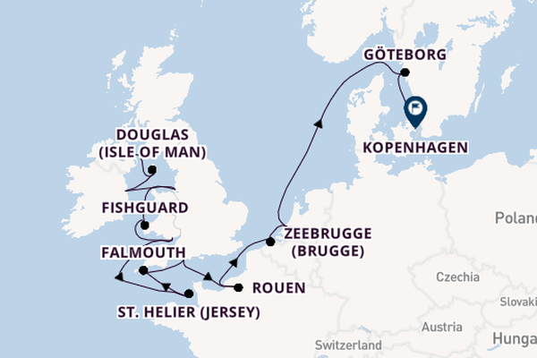 Britse Eilanden vanaf Belfast, Noord-Ierland met de Silver Shadow