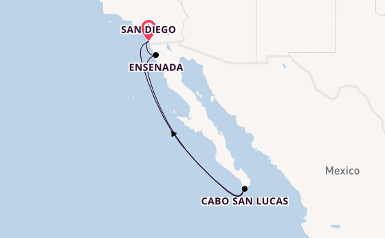 Amerikaanse Westkust vanaf San Diego, Verenigde Staten met de Disney Wonder