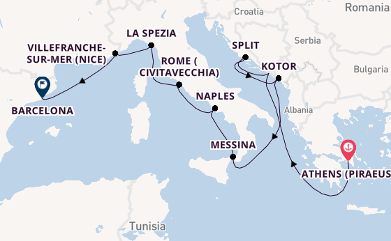 Mediterranean Sea from Australia with the Celebrity Infinity
