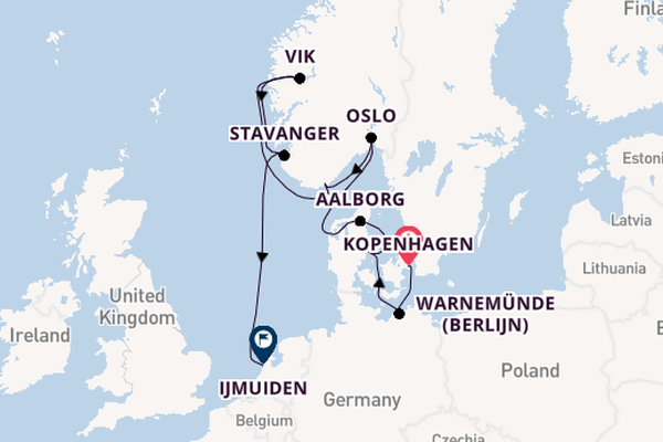 Noorwegen vanaf Kopenhagen, Denemarken met de Silver Spirit