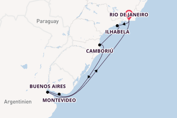 Von Rio de Janeiro über Montevideo in 9 Tagen