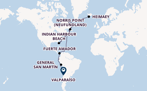 Transatlantik ab Reykjavik, Island auf der Seabourn Pursuit