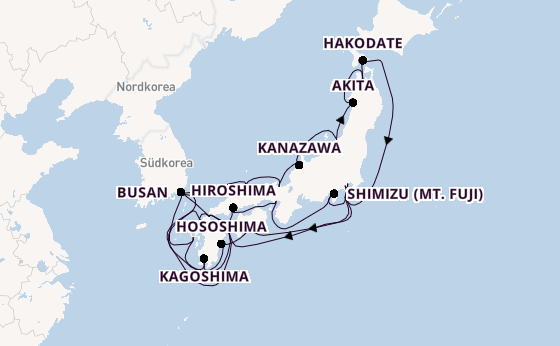 Japan ab Tokio, Japan auf der Seabourn Encore