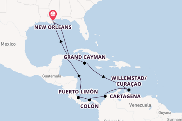 Caribbean from New Orleans, Louisiana, USA with the Carnival Liberty