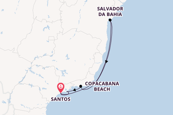 Brazil from Santos, Brazil with the MSC Virtuosa