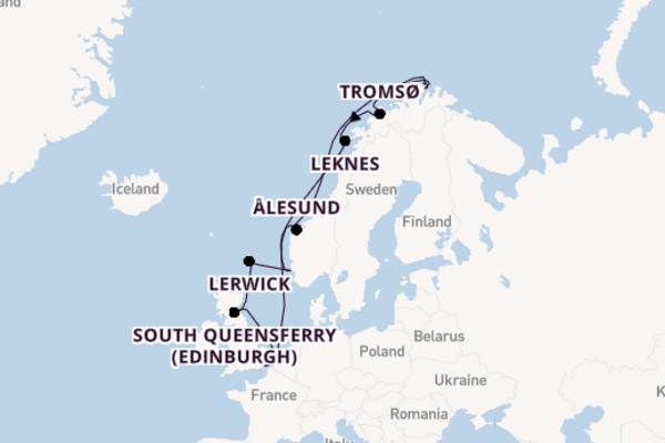 Noorwegen vanaf Londen/Dover, Groot-Brittannië met de Nieuw Statendam