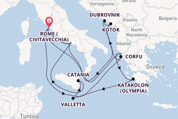Mediterranean with Greece, Italy & Croatia Inclusive