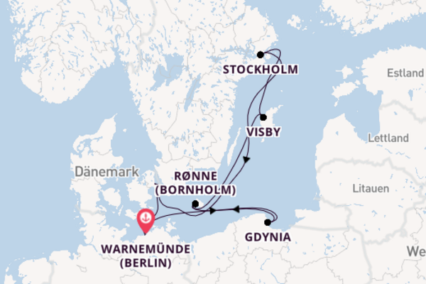 Europa ab Warnemünde auf der MSC Poesia