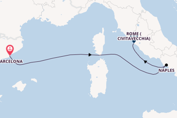 Western Mediterranean from Barcelona, Spain with the MSC Divina