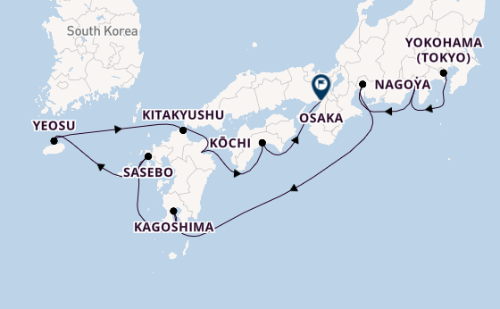 Japan from Yokohama (Tokyo), Japan with the Azamara Pursuit