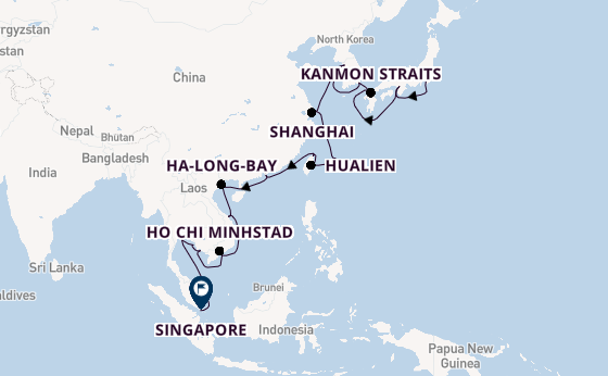 Oost-Azië vanaf Tokio, Japan met de Seabourn Encore