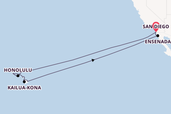 Cruise in 18 dagen naar San Diego met Holland America Line