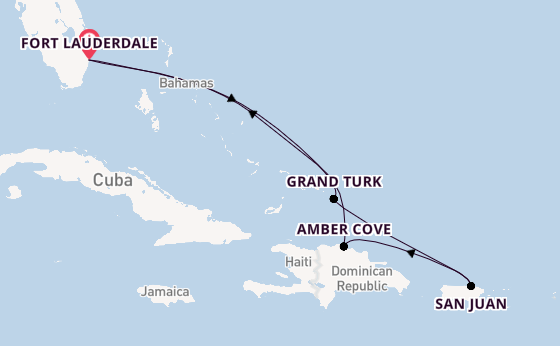Caribbean vanaf Fort Lauderdale, Verenigde Staten met de Sun Princess