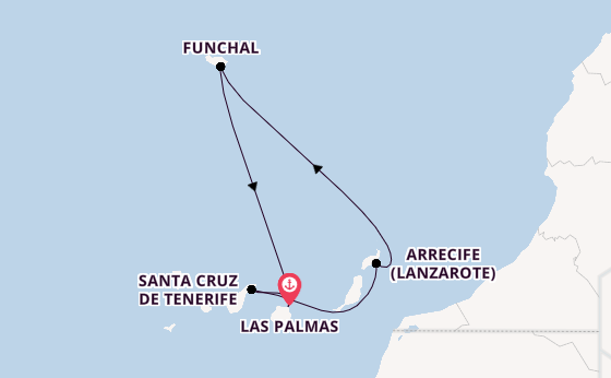 Kanarische Inseln ab Las Palmas, Gran Canaria auf der Costa Smeralda