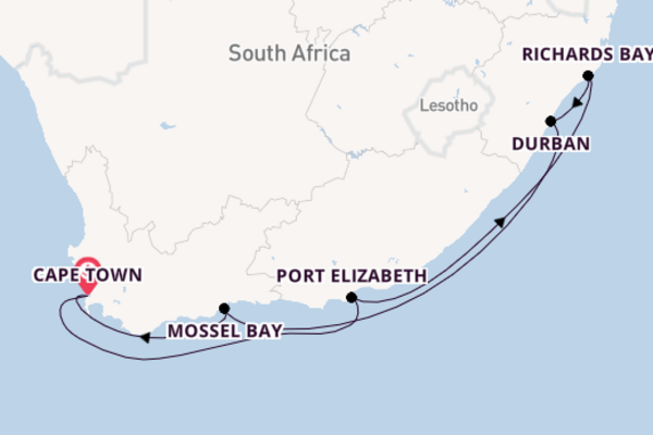 13 day cruise with the Azamara Quest to Cape Town