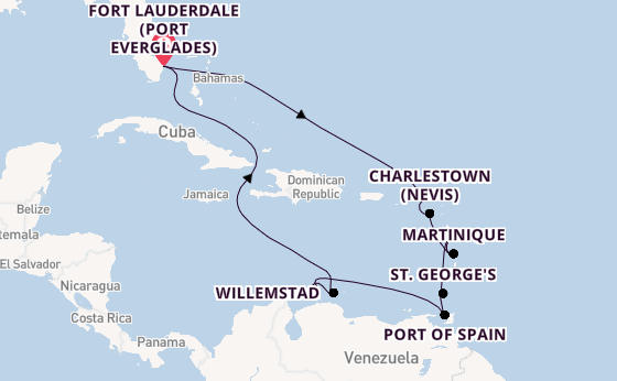 Luxury Circle Caribbean with Miami Stay