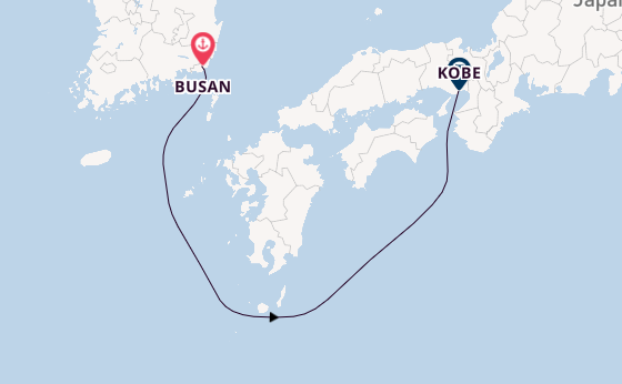 Oost-Azië vanaf Busan, Zuid-Korea met de Costa Serena