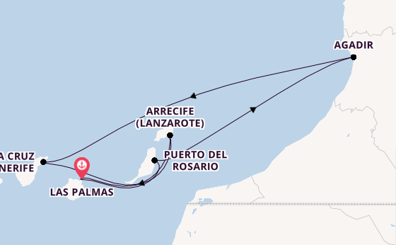 Kanarische Inseln ab Las Palmas, Gran Canaria auf der Mein Schiff Relax