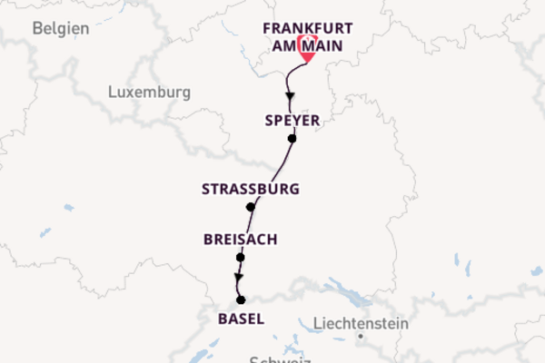 In 6 Tagen nach Frankfurt am Main über Speyer