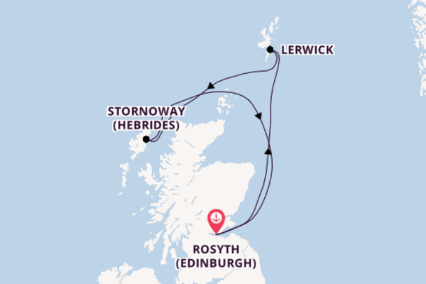 Scotland from Rosyth (Edinburgh), Scotland with the Balmoral