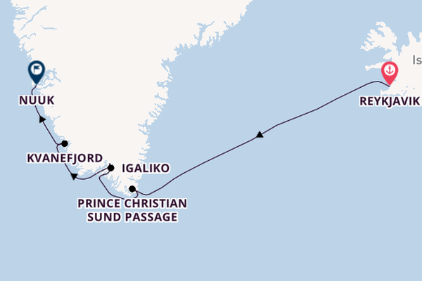 Arktis ab Reykjavik, Island auf der MS Fridtjof Nansen