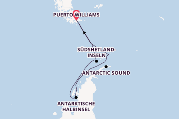 Zauberhafte Kreuzfahrt über Drake Passage ab Puerto Williams