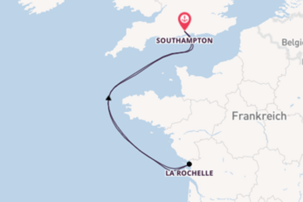 In 5 Tagen nach Southampton über La Rochelle