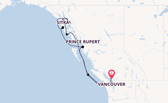 Alaska ab Vancouver, Kanada auf der Explora III
