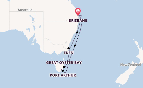 Australia from Brisbane, Australia with the Carnival Luminosa