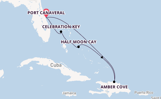 Caribbean vanaf Port Canaveral, Verenigde Staten met de Carnival Vista