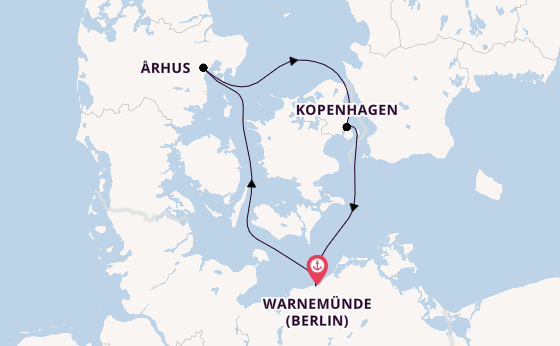 Ostsee ab Warnemünde auf AIDAdiva