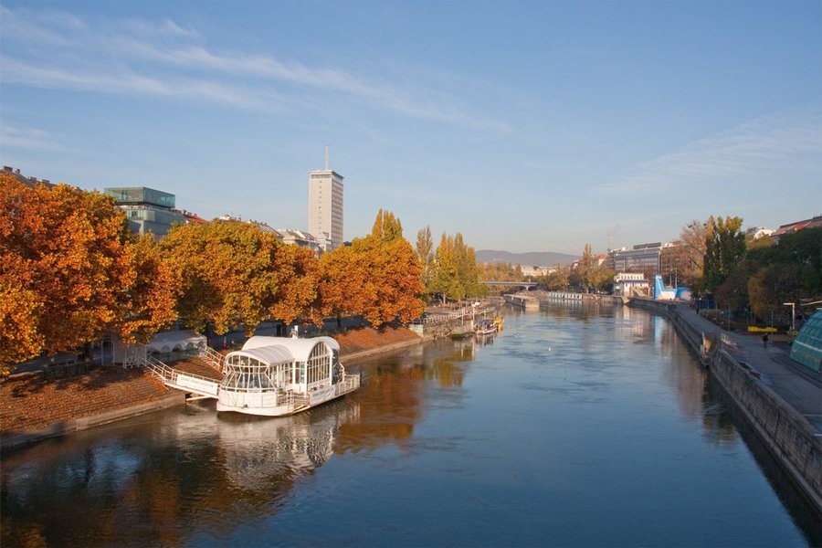 Donau vanaf Passau, Duitsland met de Amelia
