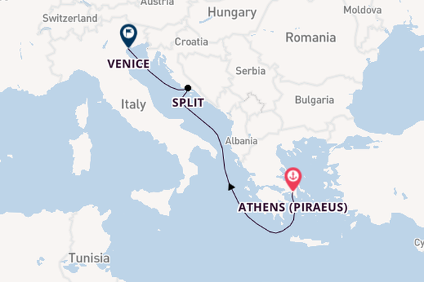 Mediterranean Sea from Athens (Piraeus), Greece with the MSC Armonia 