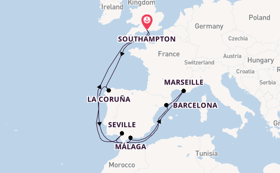 Western Mediterranean from Australia with the Arvia
