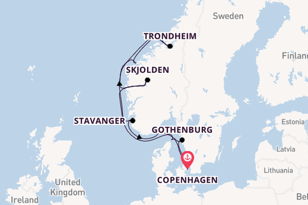 Norway from Copenhagen, Denmark with the Azamara Quest