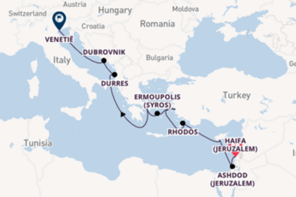 Luxe cruise vanuit Israël naar Venetië met Oceania Cruises