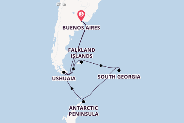 South America from Buenos Aires, Argentina with the Scenic Eclipse II
