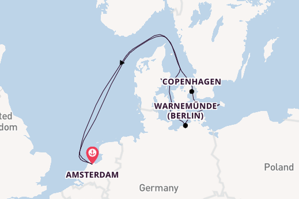 Europe from Amsterdam, Netherlands with the Zuiderdam