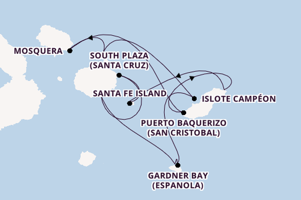 Transatlantik ab North Seymour, Galapagosinseln auf der MS Santa Cruz II