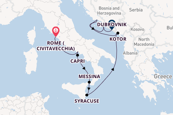 Mediterranean from Rome (Civitavecchia), Italy with the MS EUROPA 2