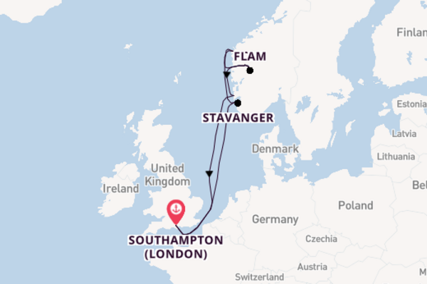 Norway from Southampton (London), England, United Kingdom with the Iona