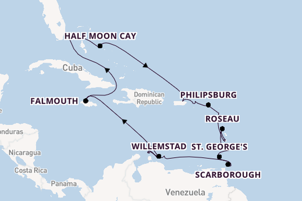 Caribbean vanaf Miami, Verenigde Staten met de Zuiderdam