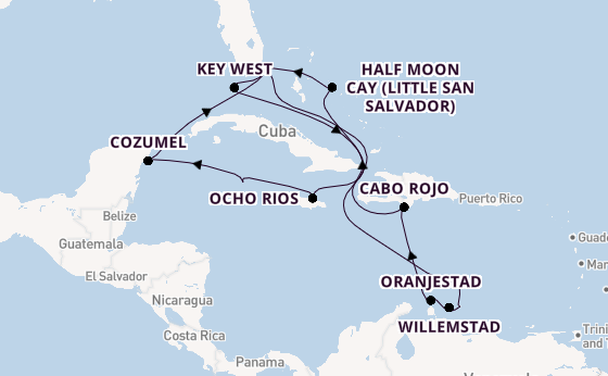 Caribbean from Miami, Florida with the Zuiderdam